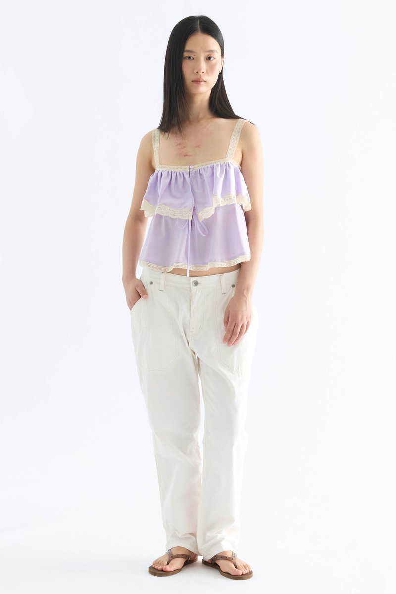 Carla Lace Tie-Strap Top