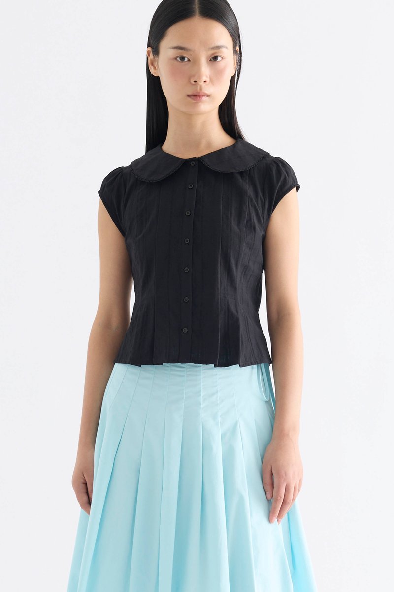 Mauvin Pleat Top