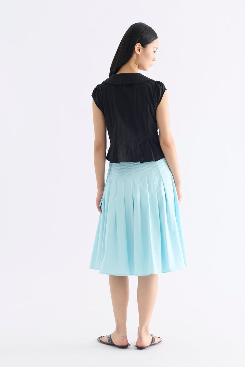 Mauvin Pleat Top