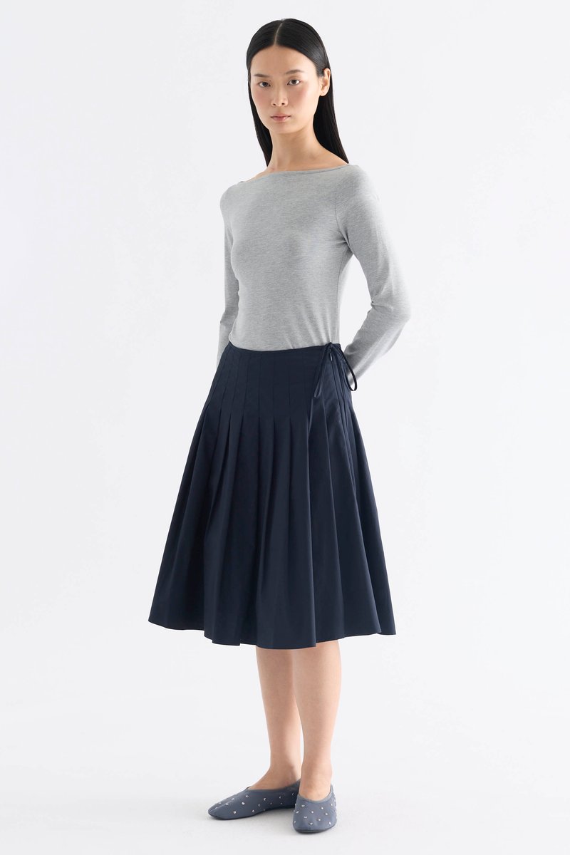 Lavena Pleated Half Skirt