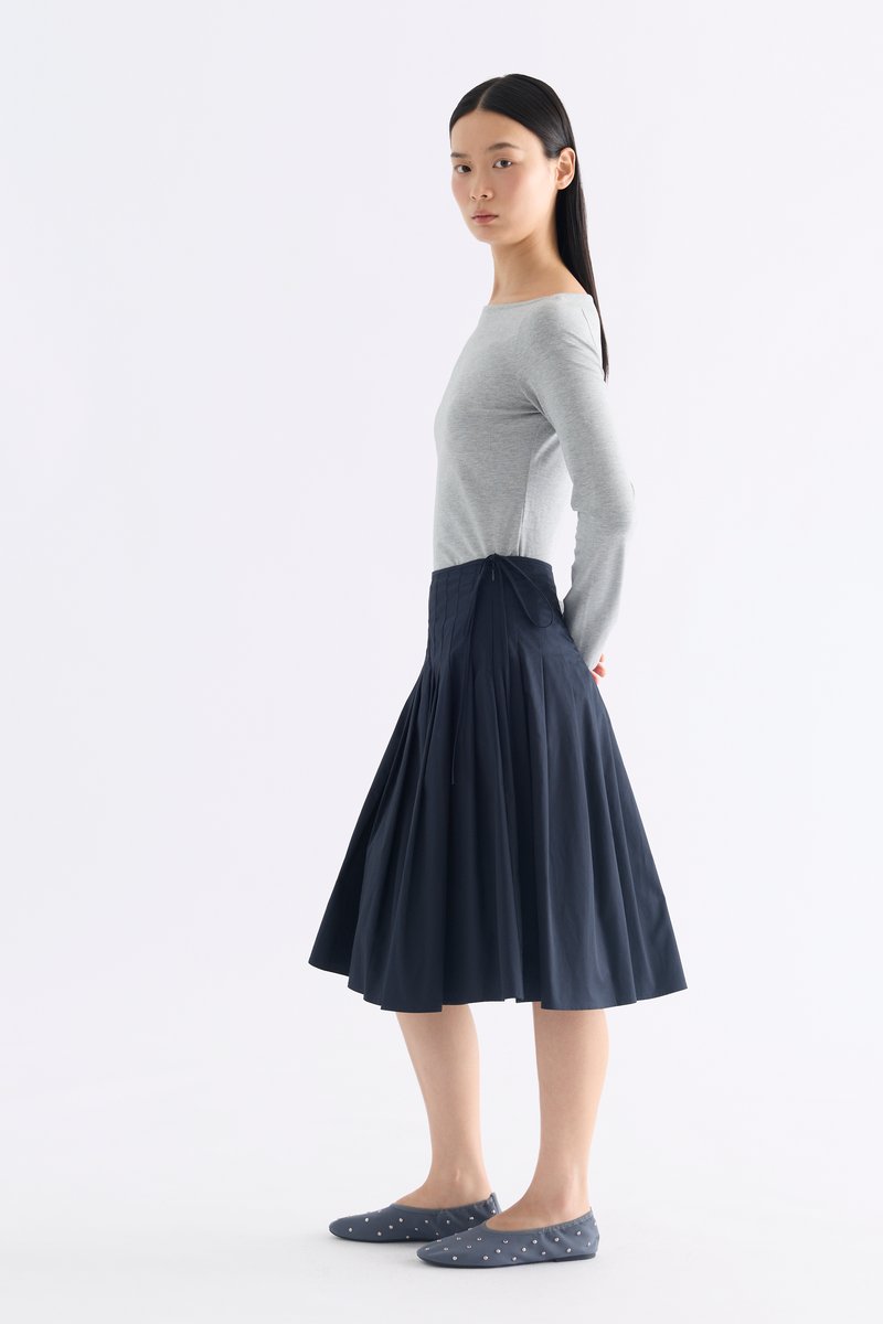 Lavena Pleated Half Skirt