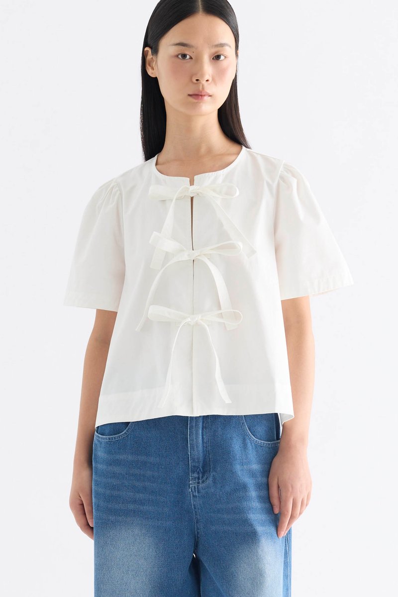 Selene Front-Tie Blouse