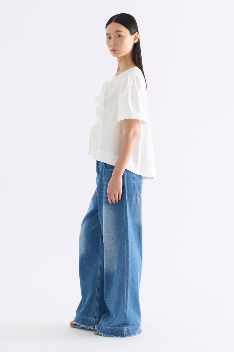 Selene Front-Tie Blouse