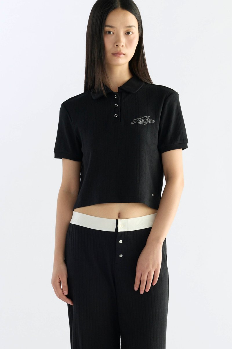 Pointelle Polo Shirt