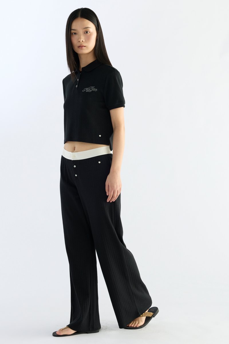 Pointelle Polo Shirt
