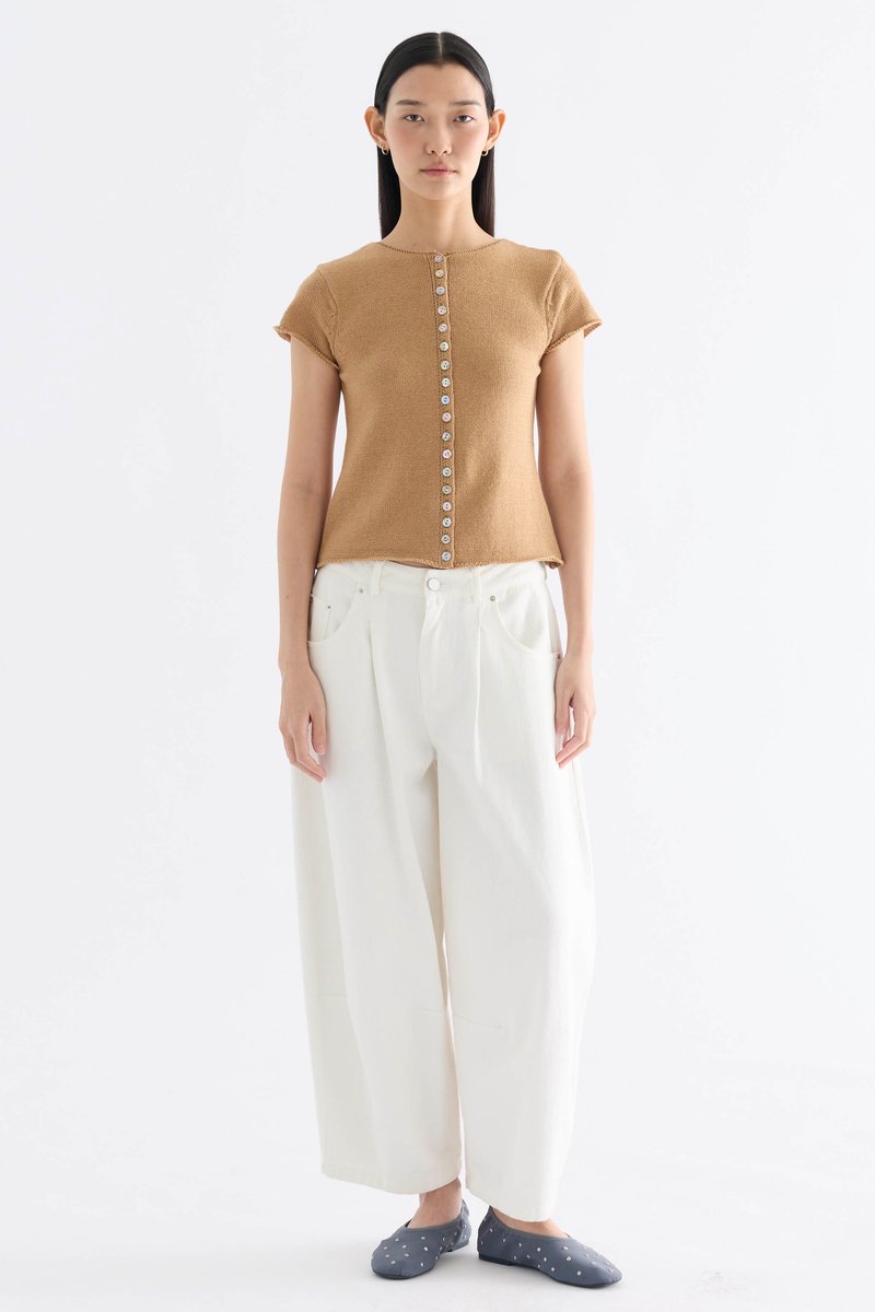 Kelyn Button-Down Knit Top