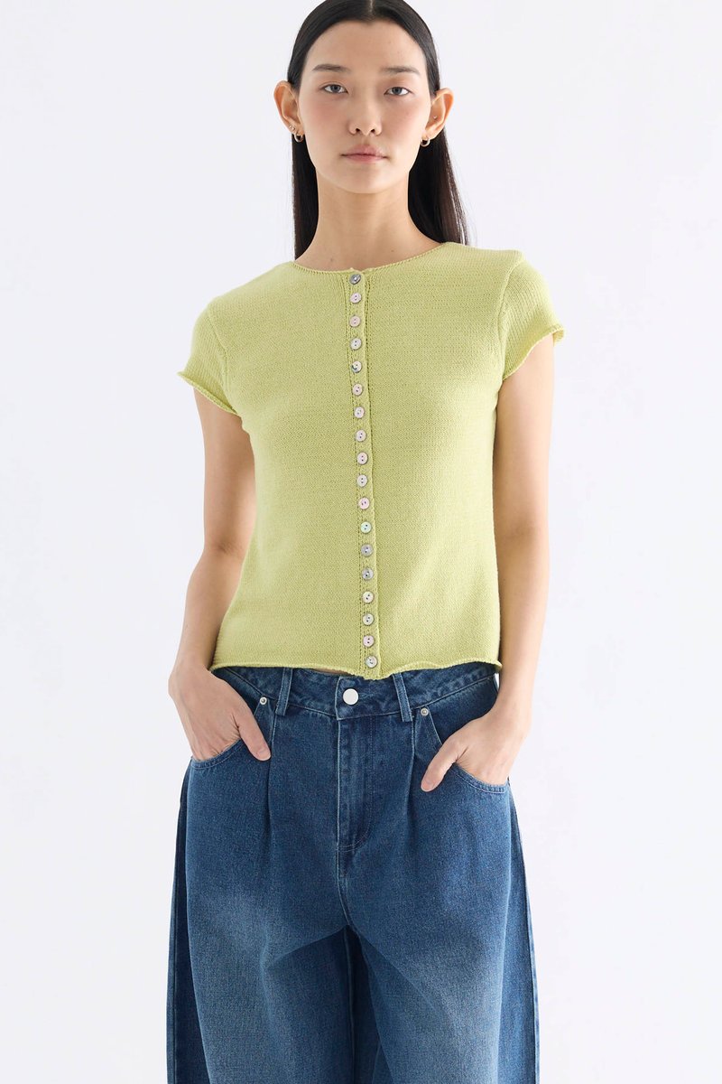 Kelyn Button-Down Knit Top