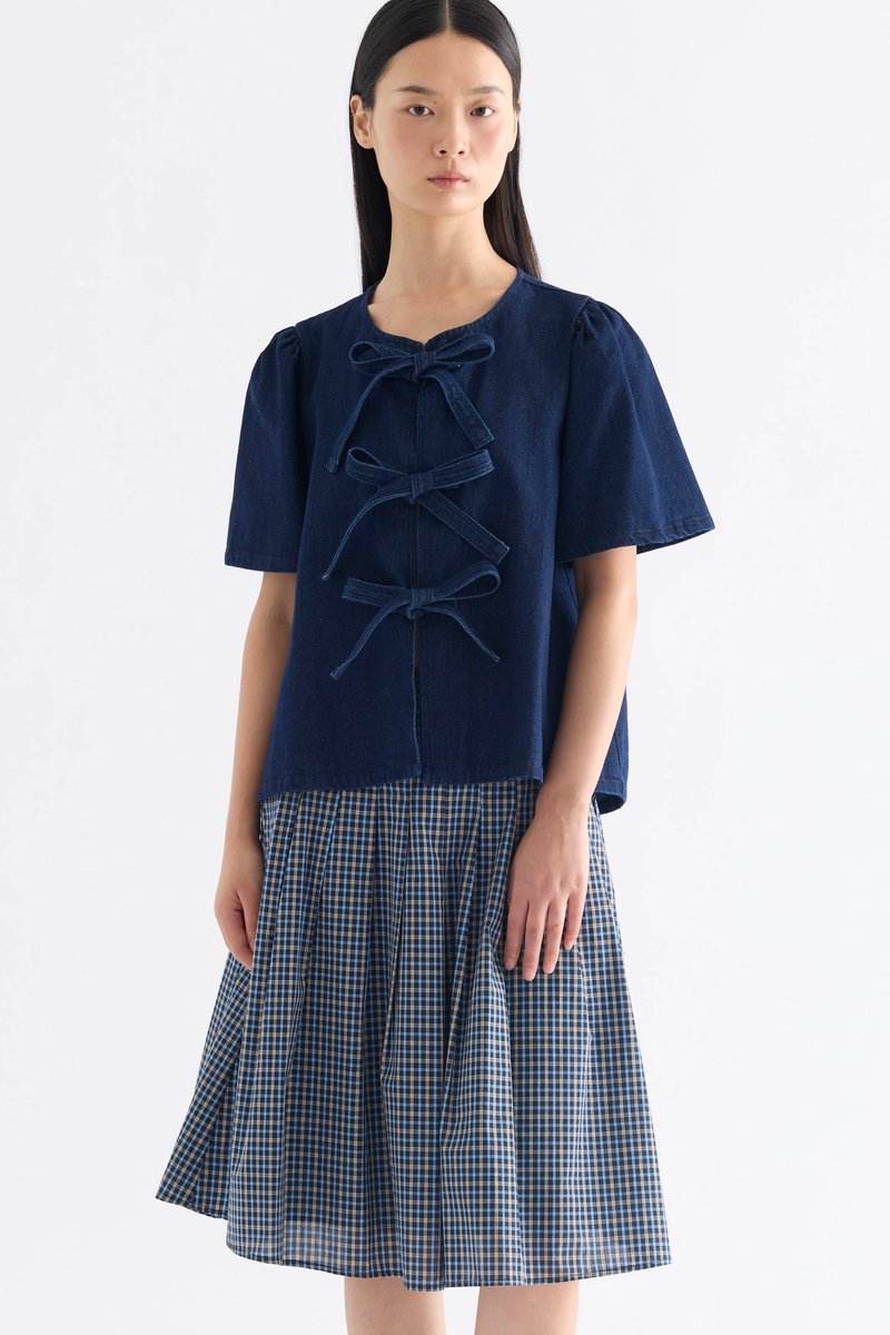 Selene Front-Tie Blouse