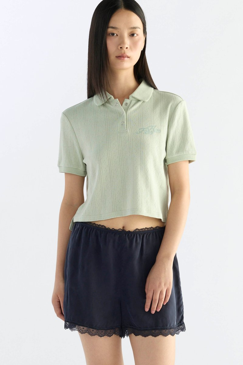 Pointelle Polo Shirt