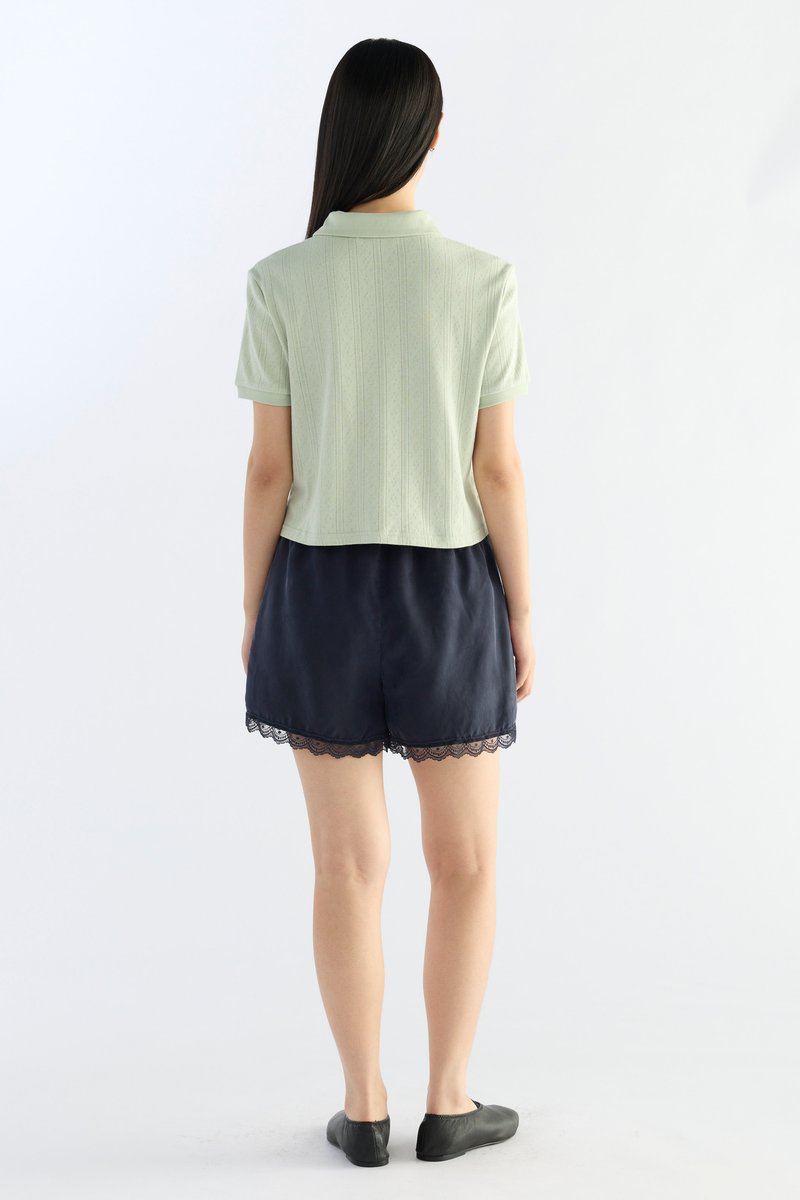 Pointelle Polo Shirt