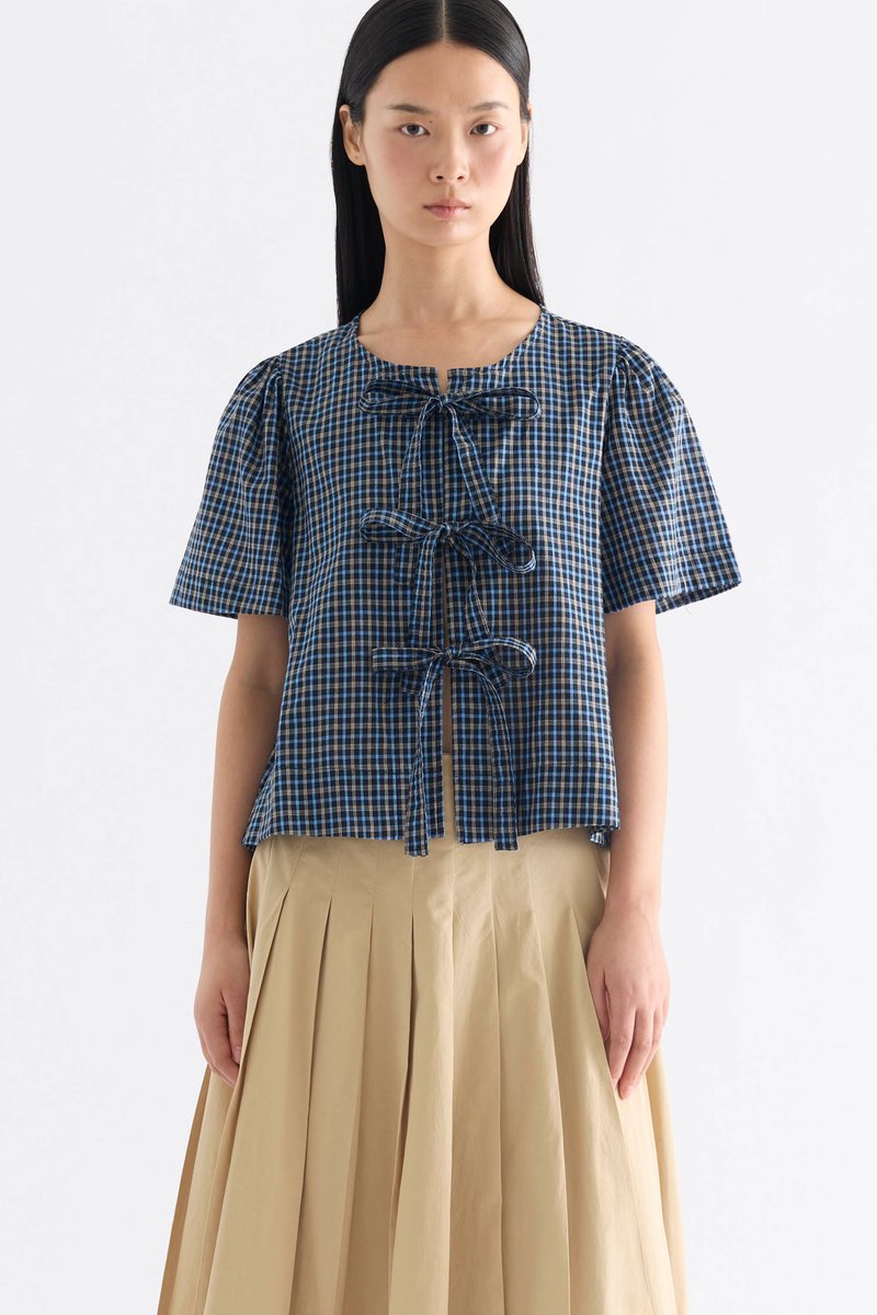 Selene Front-Tie Blouse