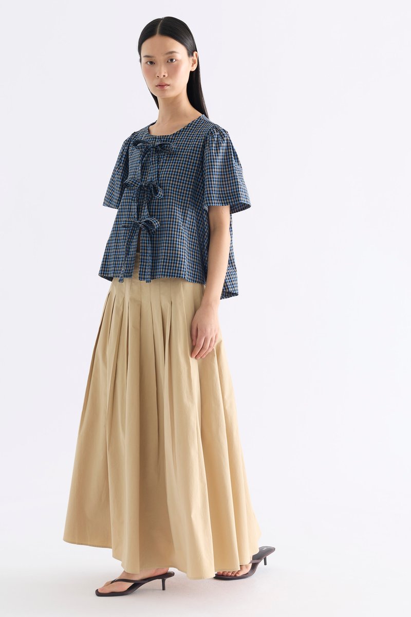 Selene Front-Tie Blouse