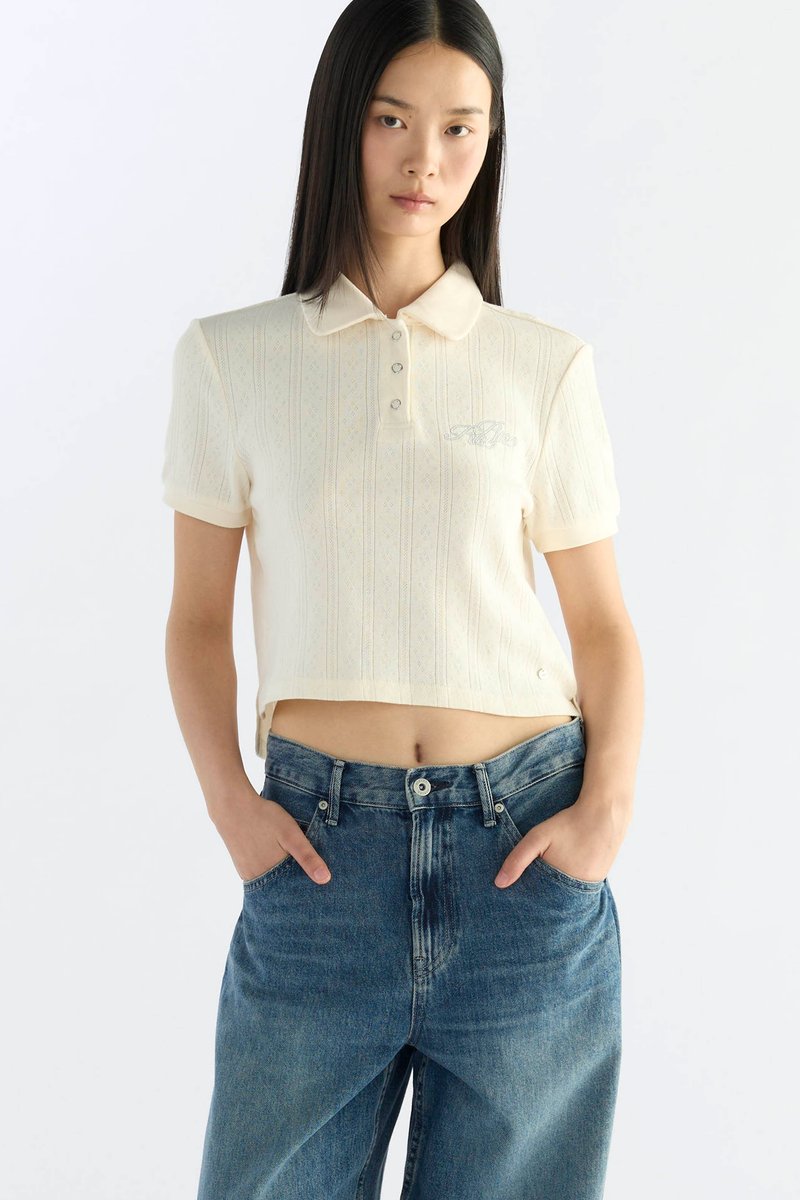 Pointelle Polo Shirt