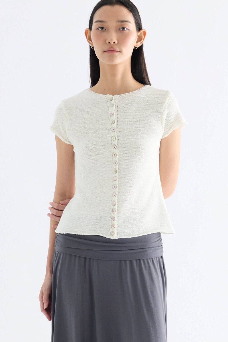Kelyn Button-Down Knit Top