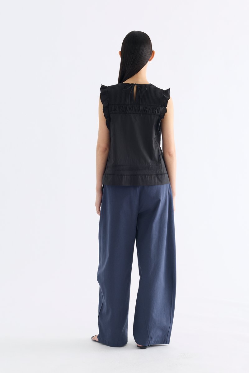 Toril Flutter Cap Sleeve Top
