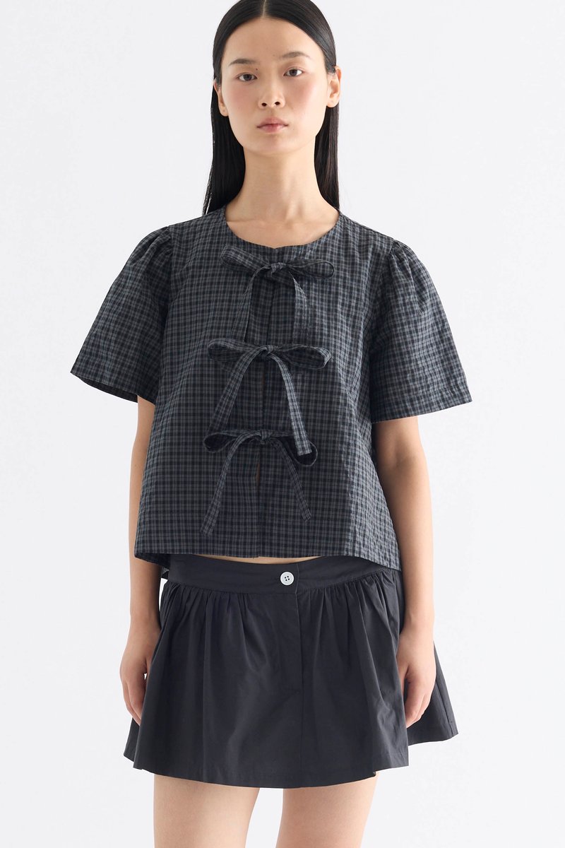 Selene Front-Tie Blouse