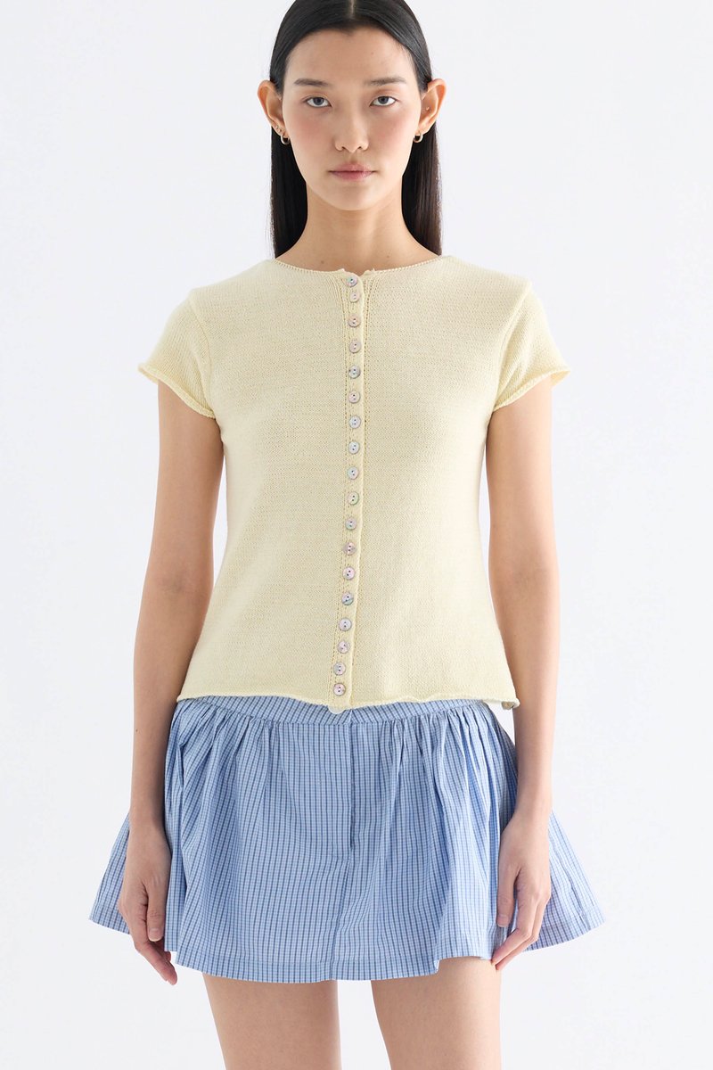 Kelyn Button-Down Knit Top