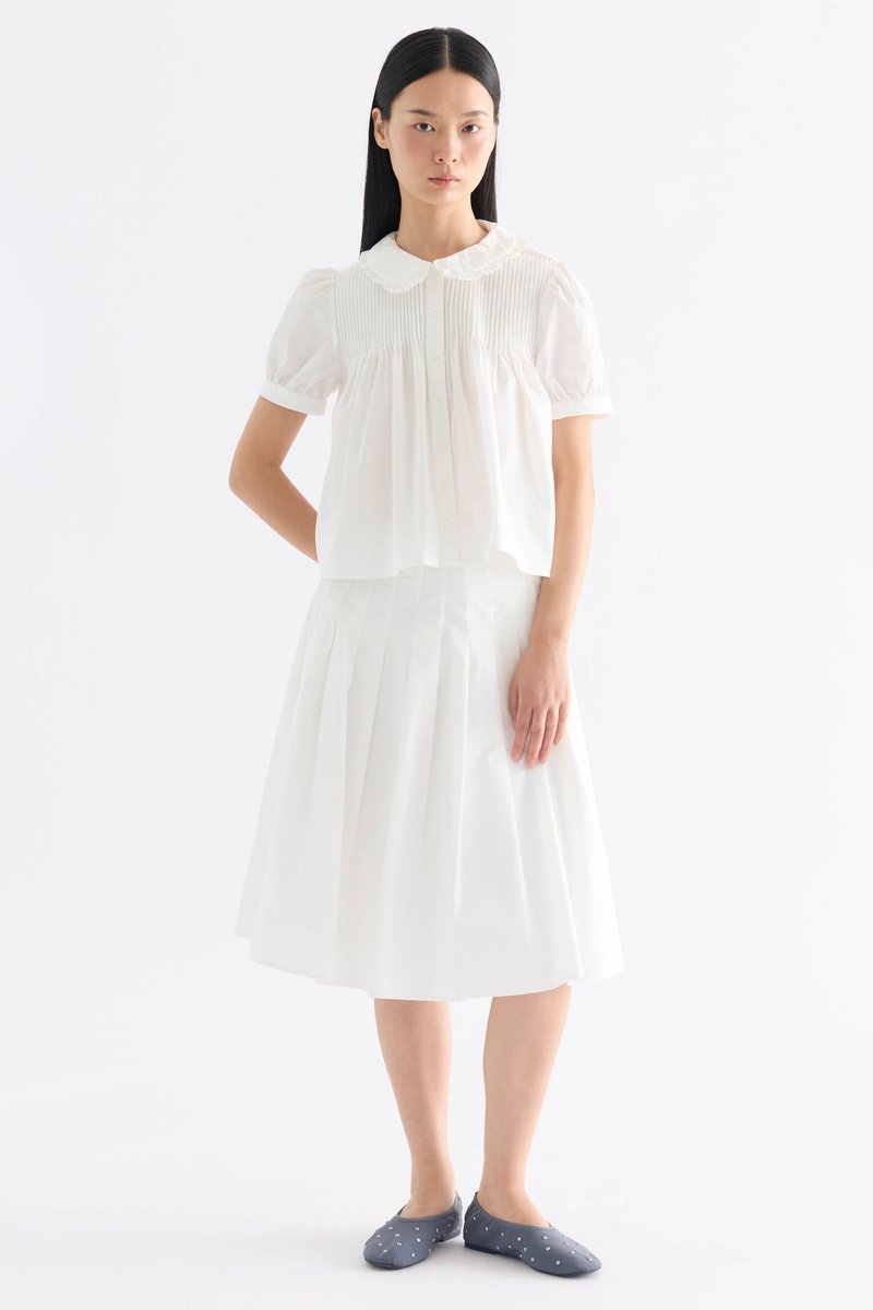 Lavena Pleated Half Skirt