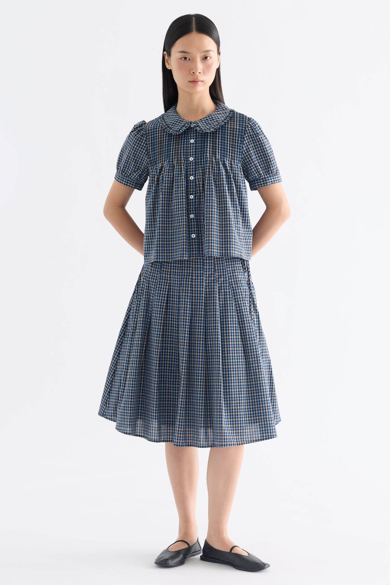 Lavena Pleated Half Skirt