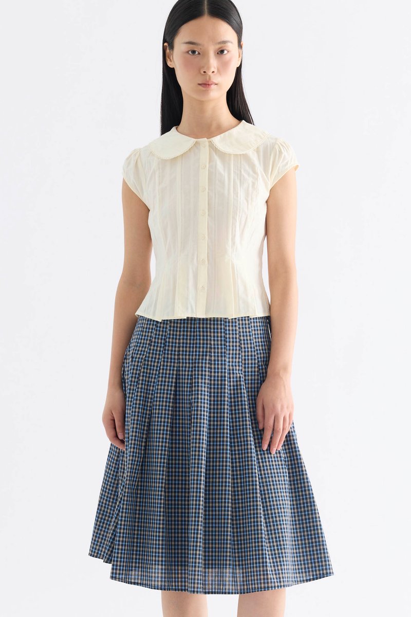 Mauvin Pleat Top