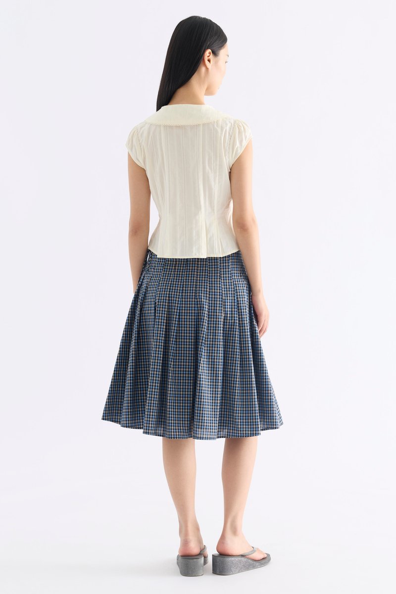 Mauvin Pleat Top