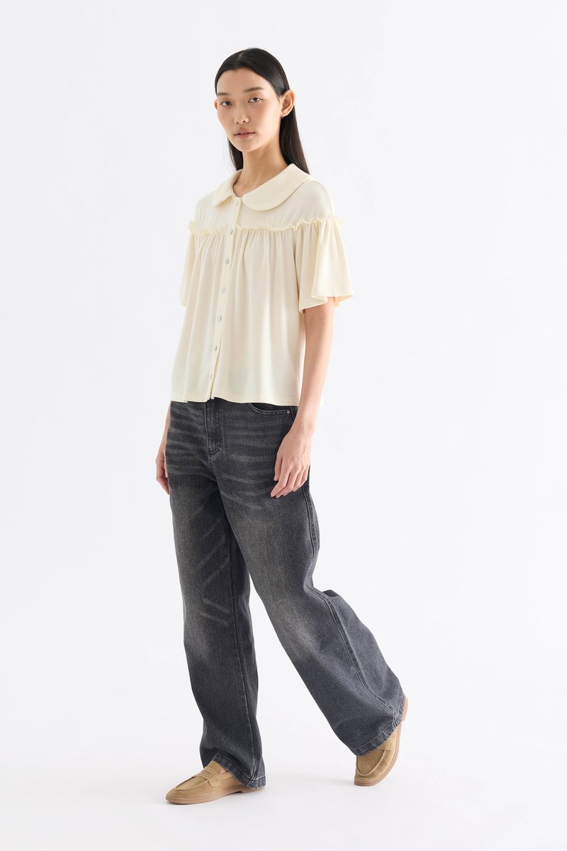 Alani Soft Knit Ruffle Shirt