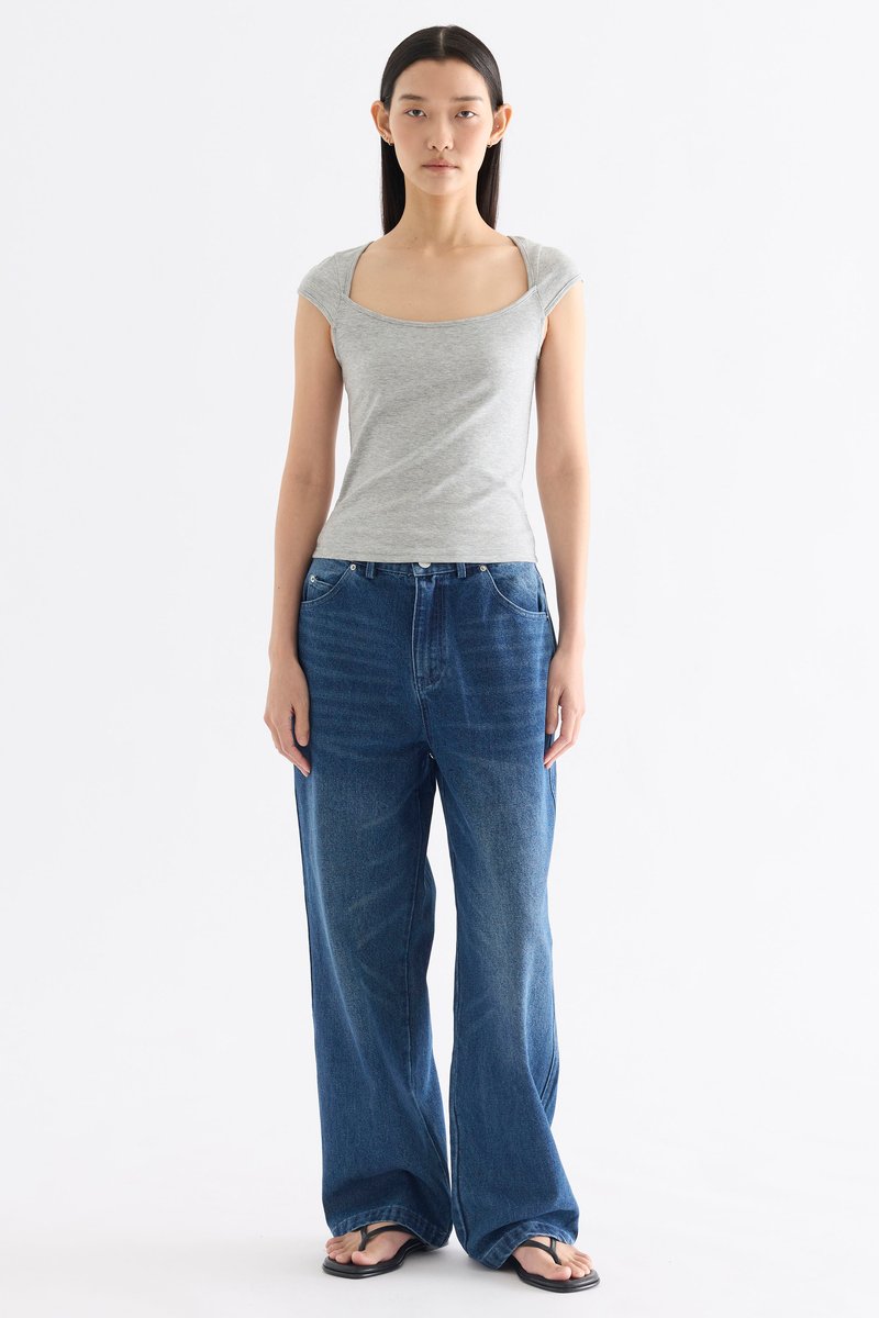 Dion Mid-Rise Straight Leg Jeans