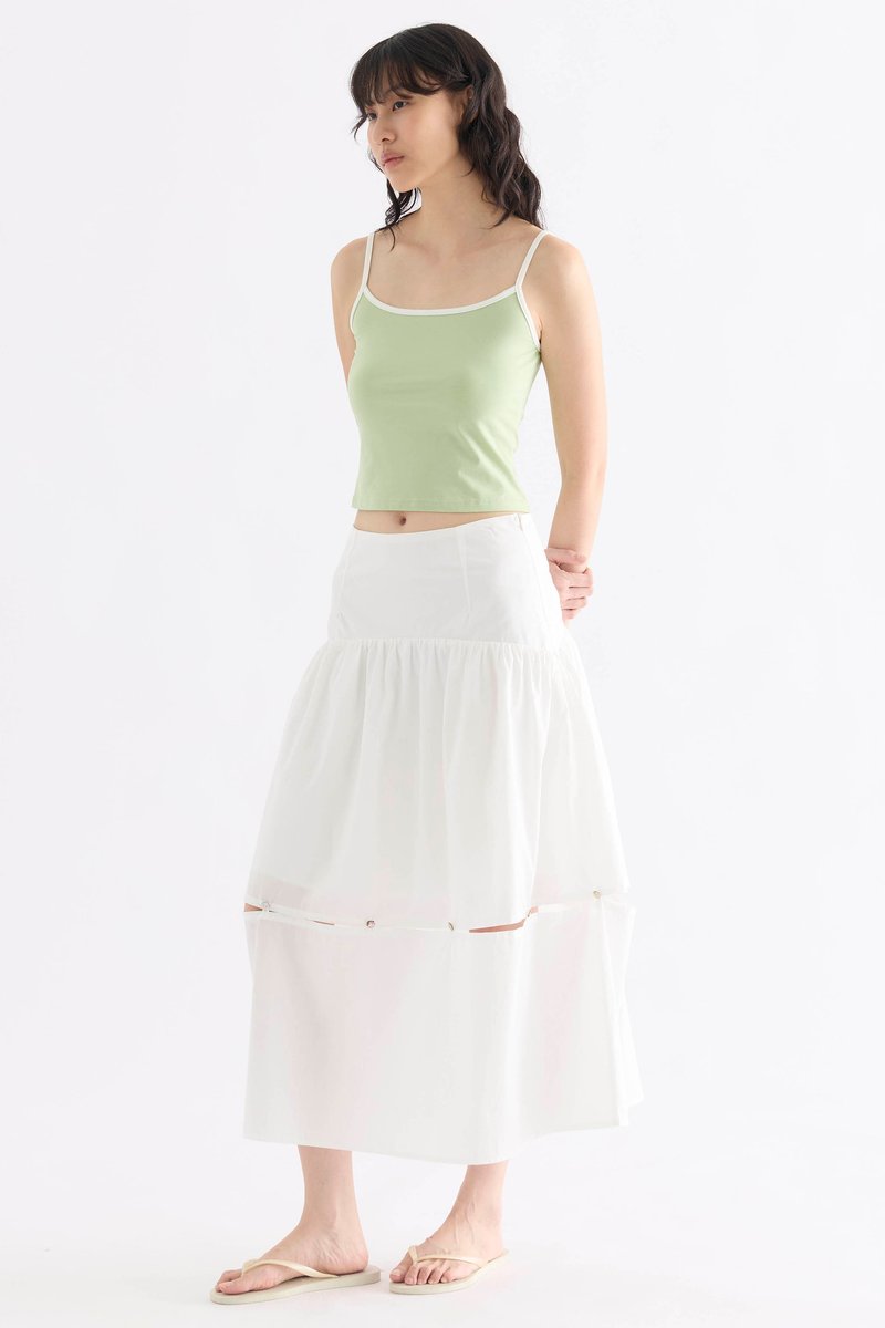 Ciara Mid-Rise Tiered Skirt