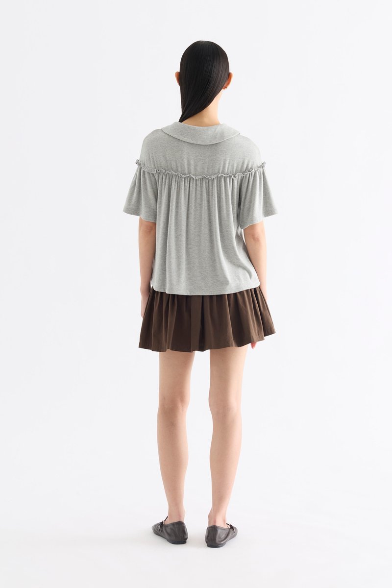 Alani Soft Knit Ruffle Shirt