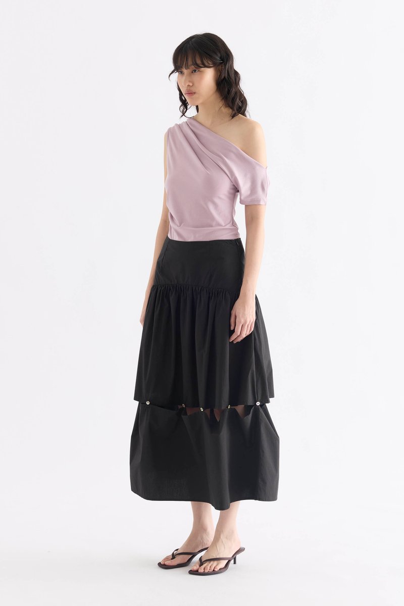 Ciara Mid-Rise Tiered Skirt