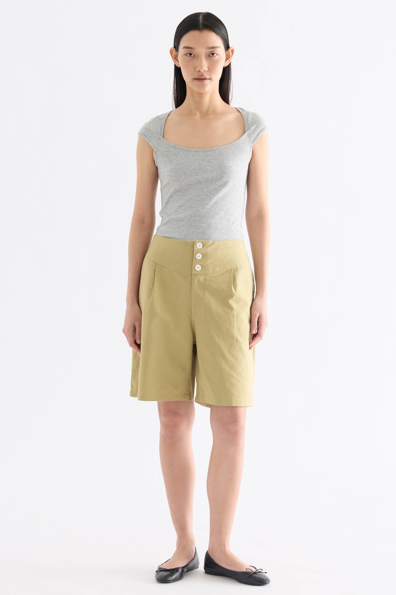Dean Mid-Rise Half Button Berms