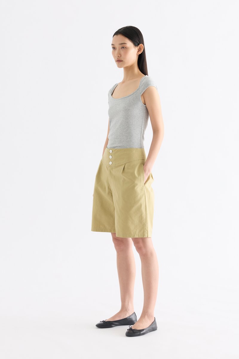 Dean Mid-Rise Half Button Berms