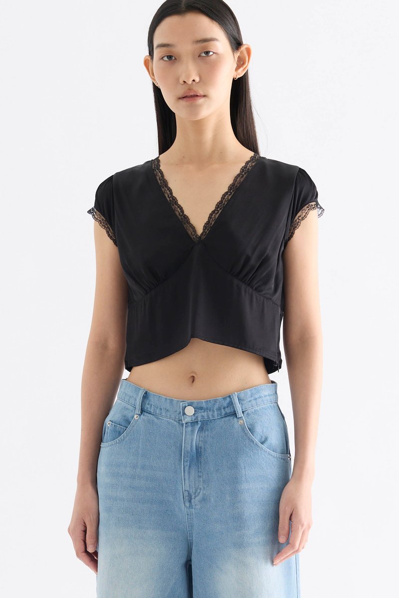 Gracie Lace V Neck Top