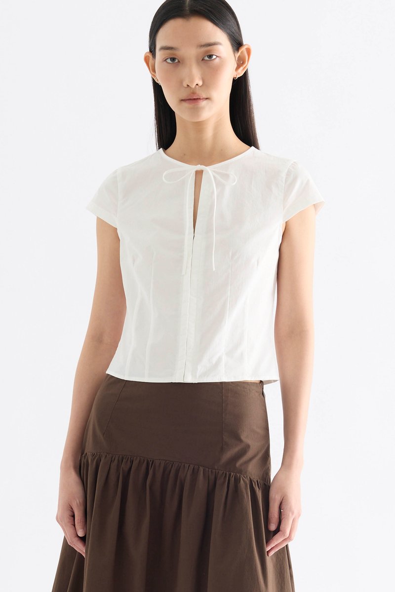 Emilia Ribbon Cap Sleeve Top