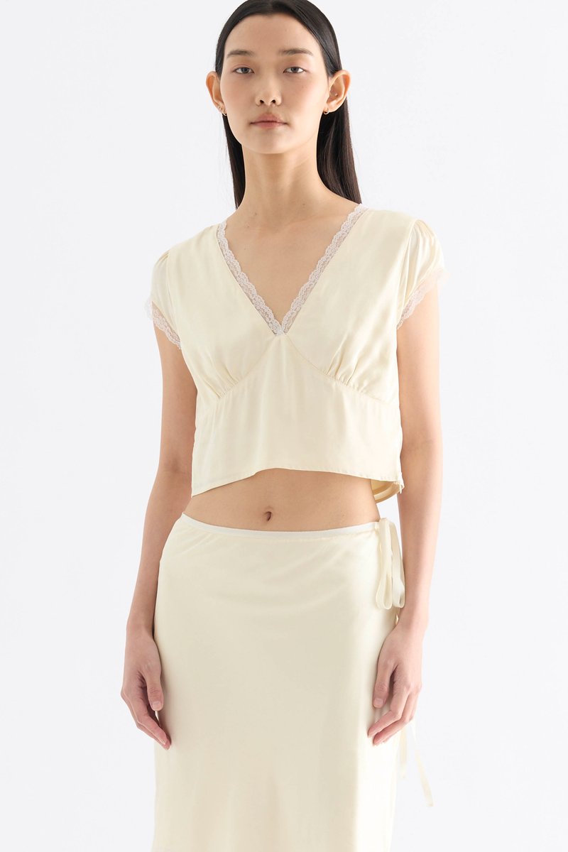 Gracie Lace V Neck Top