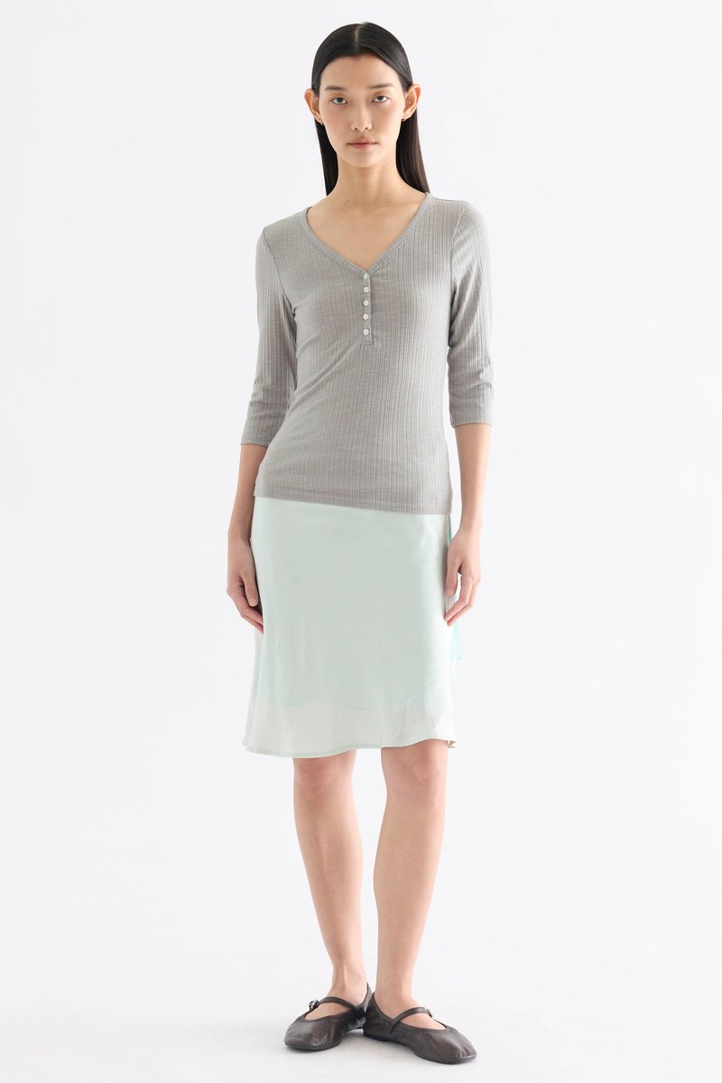 Evie Half Button Long Sleeve Top