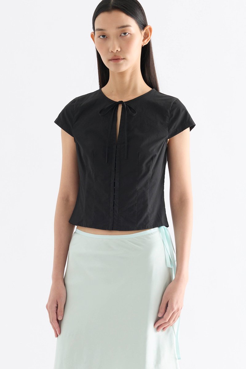 Emilia Ribbon Cap Sleeve Top