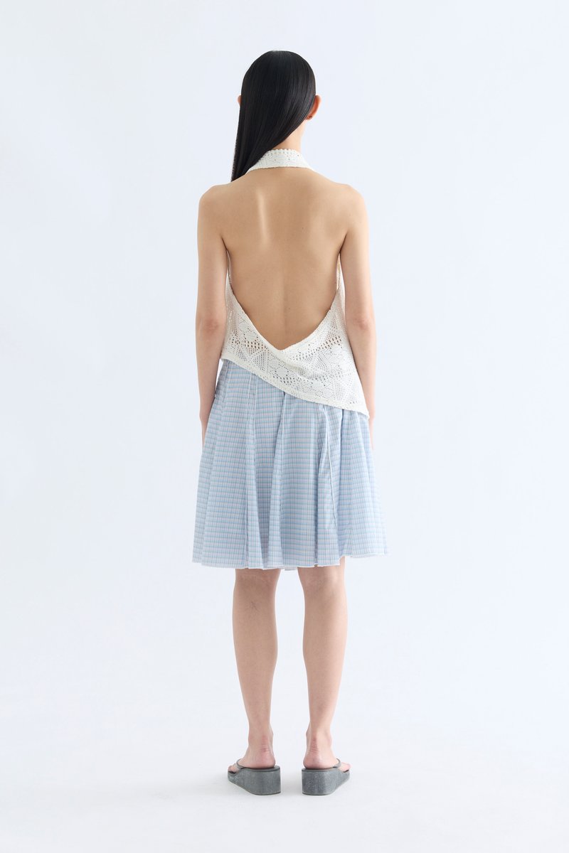 Nelle Lace Cowl Halter Top