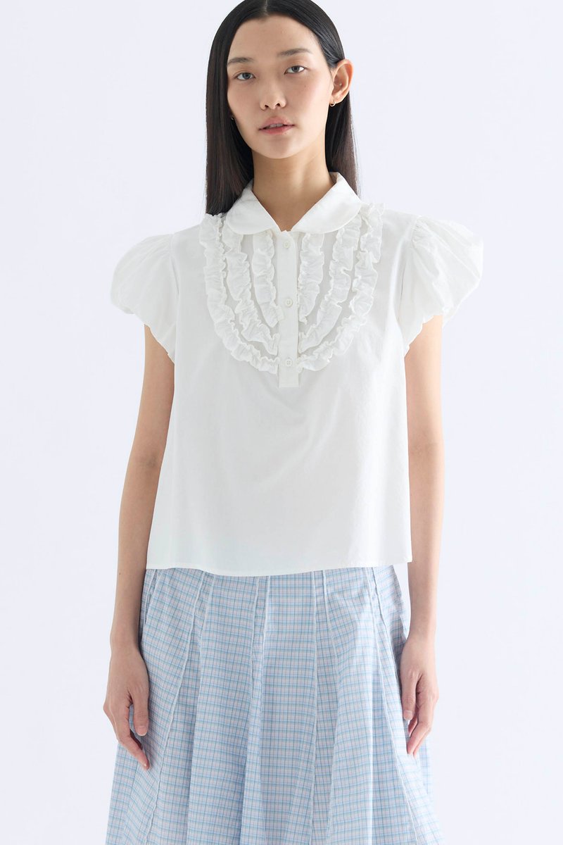 Sandy Petal Sleeve Blouse