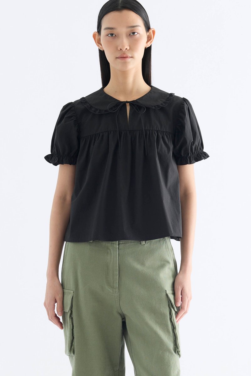 Judith Lace Peterpan-Collar Blouse