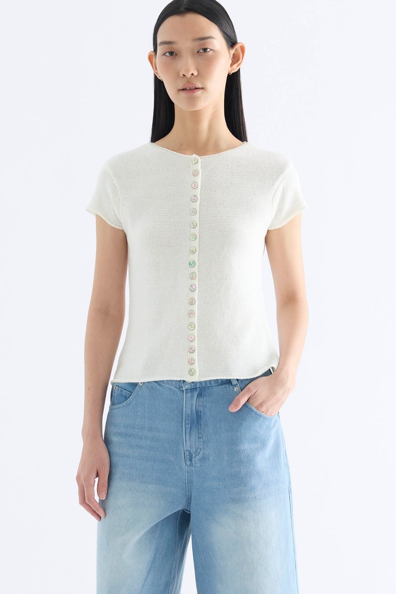 Kelyn Button-Down Knit Top
