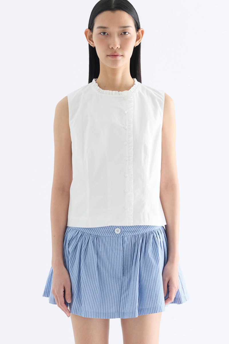 Gisella Ruffle-Trim Top