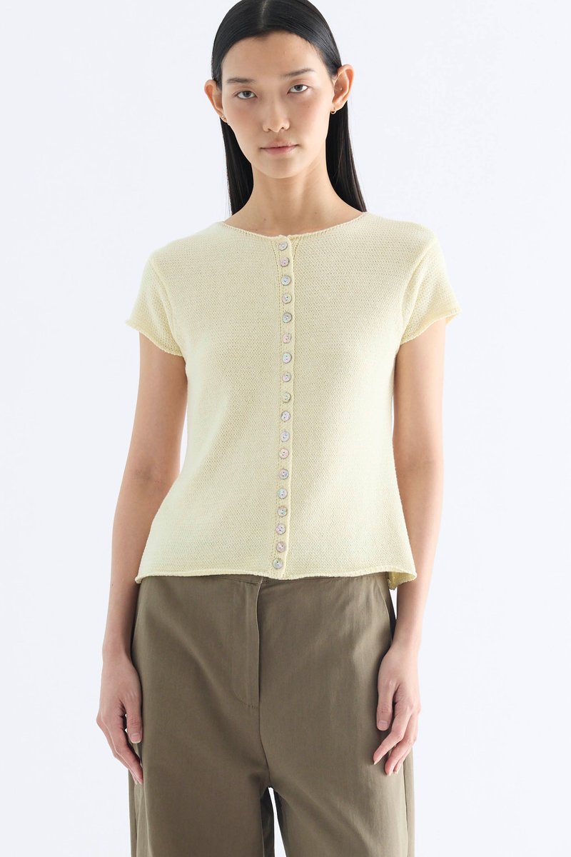 Kelyn Button-Down Knit Top