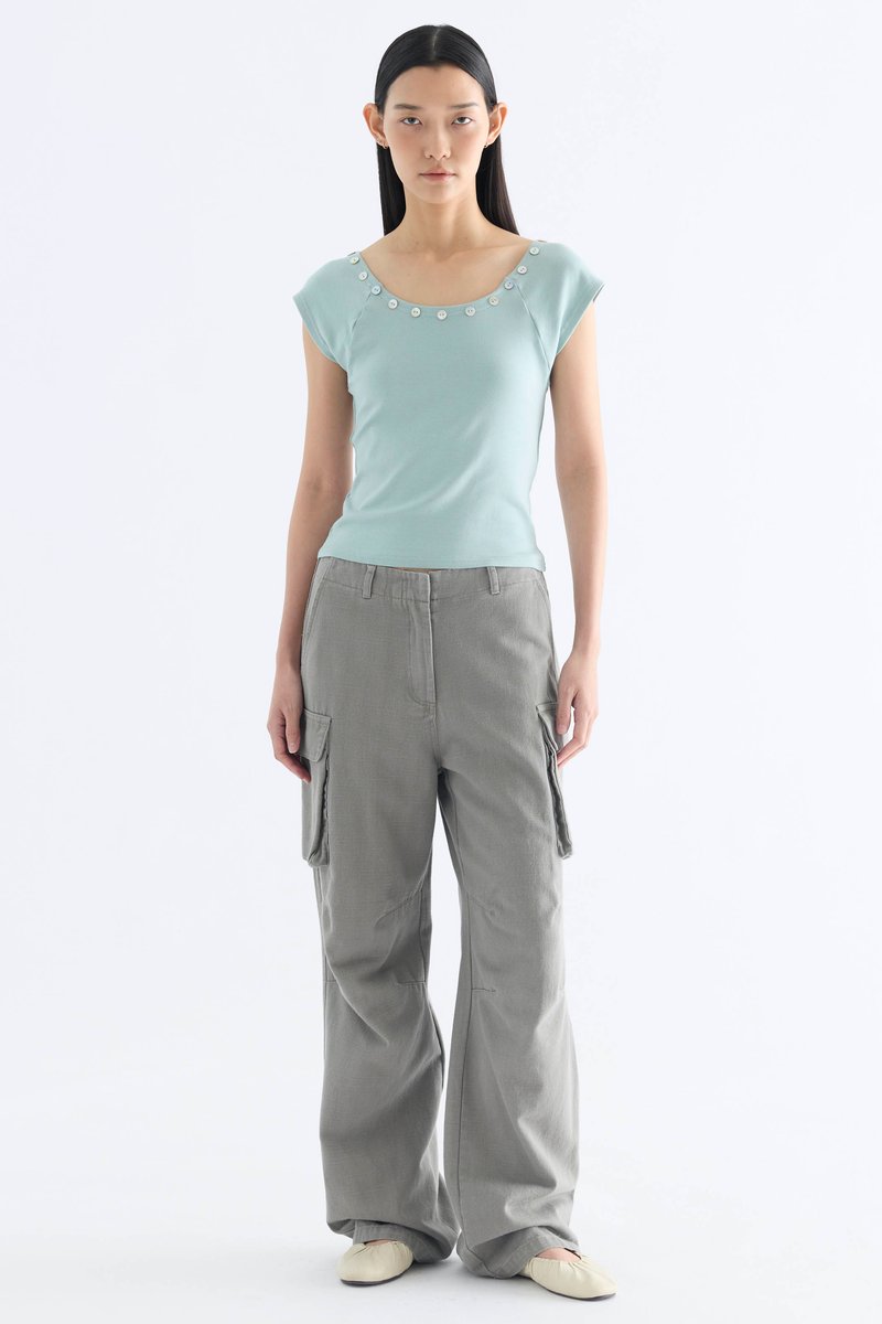 Carlo Mid-Rise Straight Leg Cargo Jeans