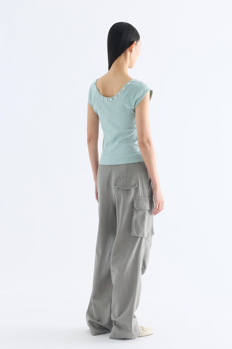 Carlo Mid-Rise Straight Leg Cargo Jeans