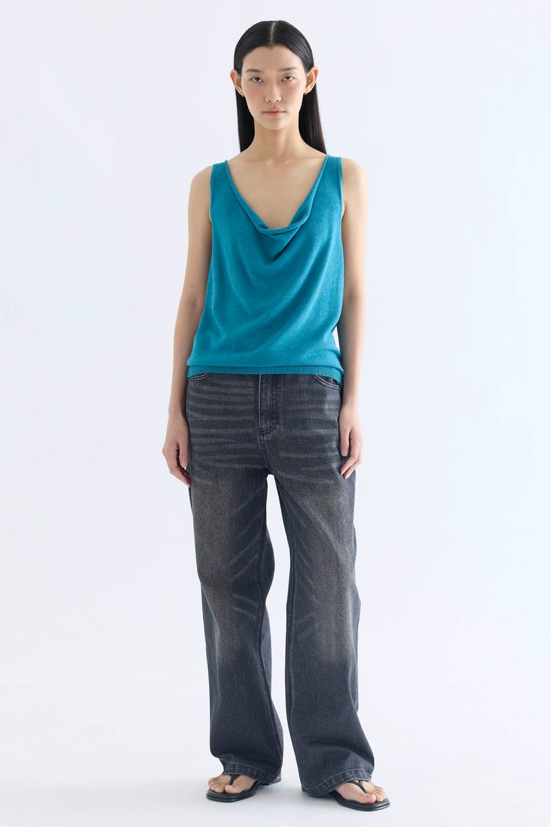 Erika Cowl Neck Knit Tank