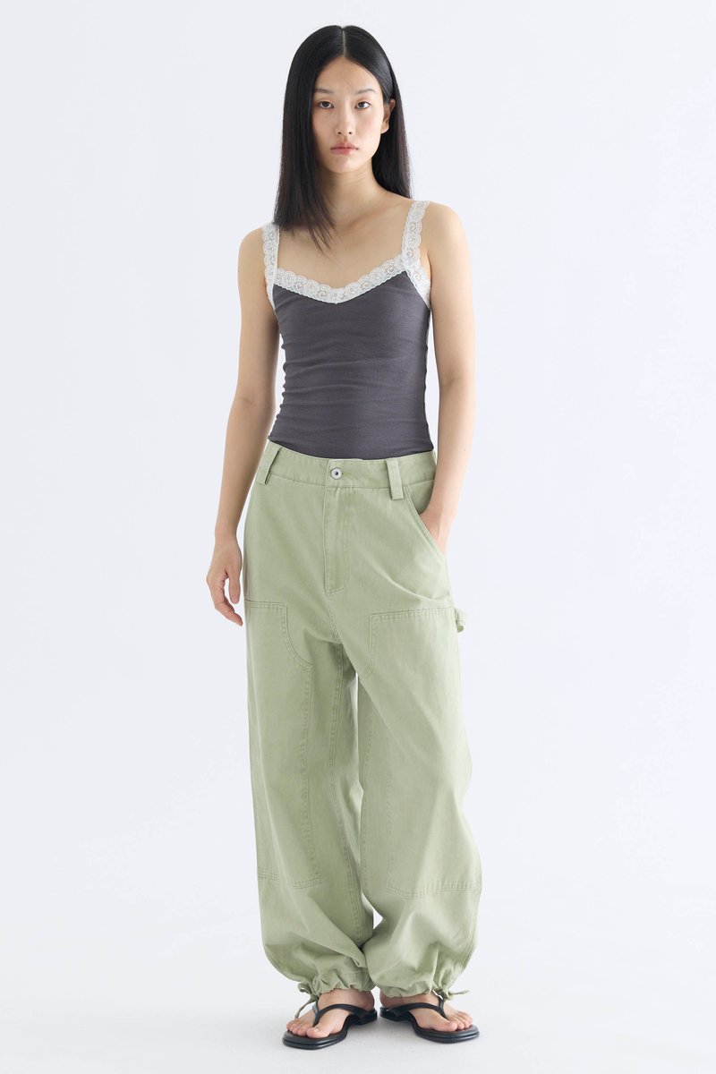Drawstring Hem Utility Pants