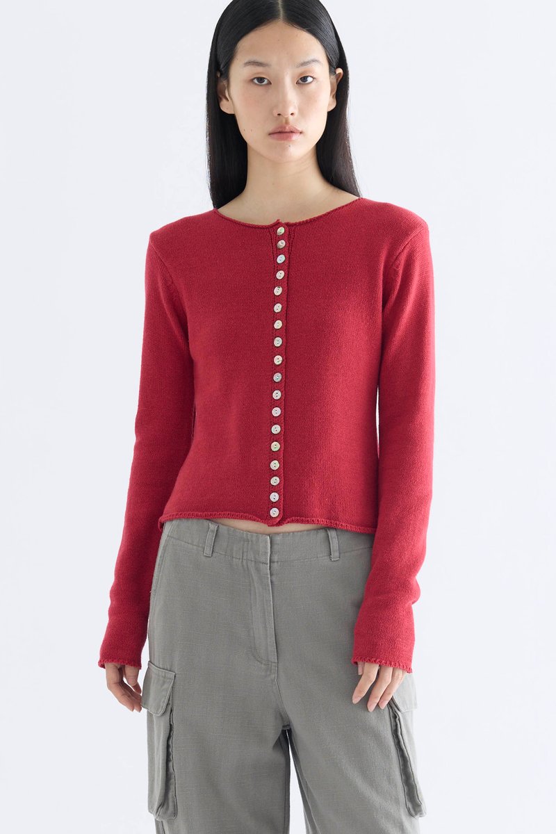 Alivia Button-Down Knit Cardigan