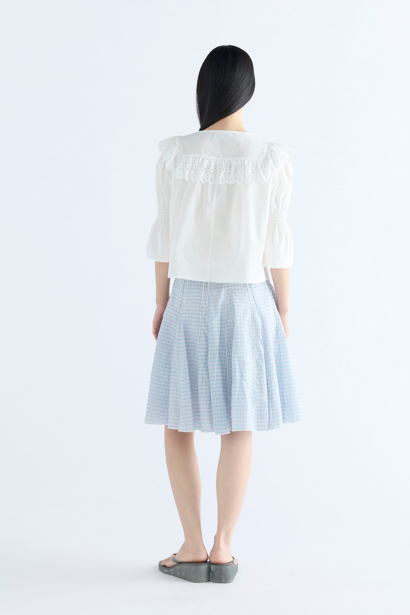 Anne Broderie Yoke Blouse