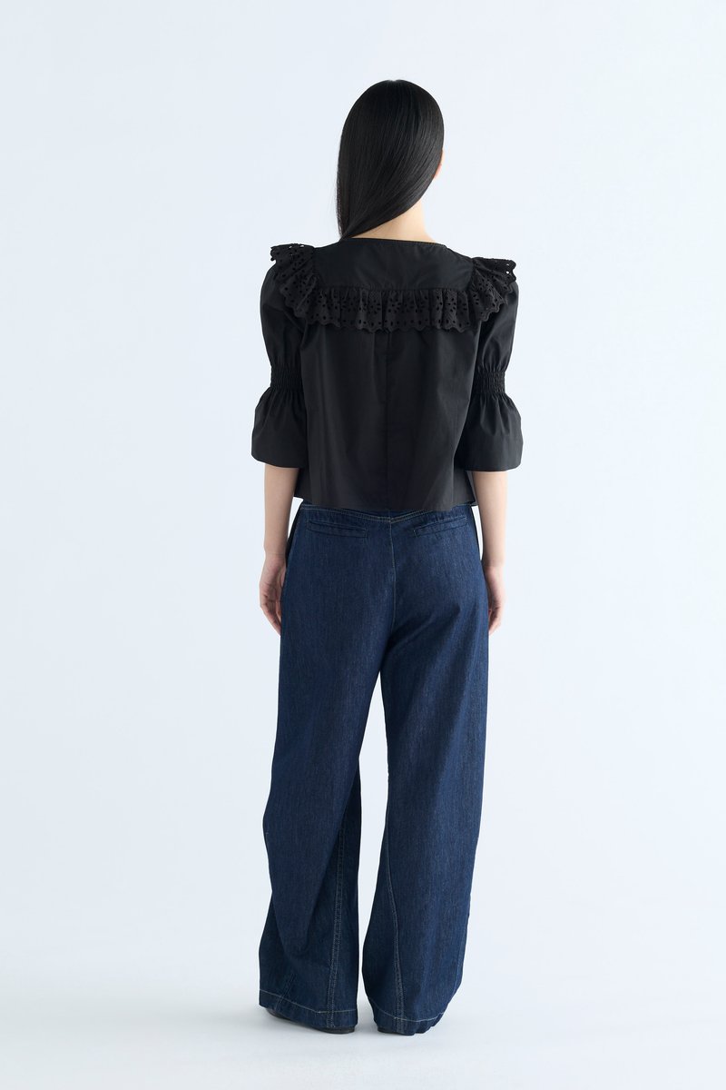 Anne Broderie Yoke Blouse